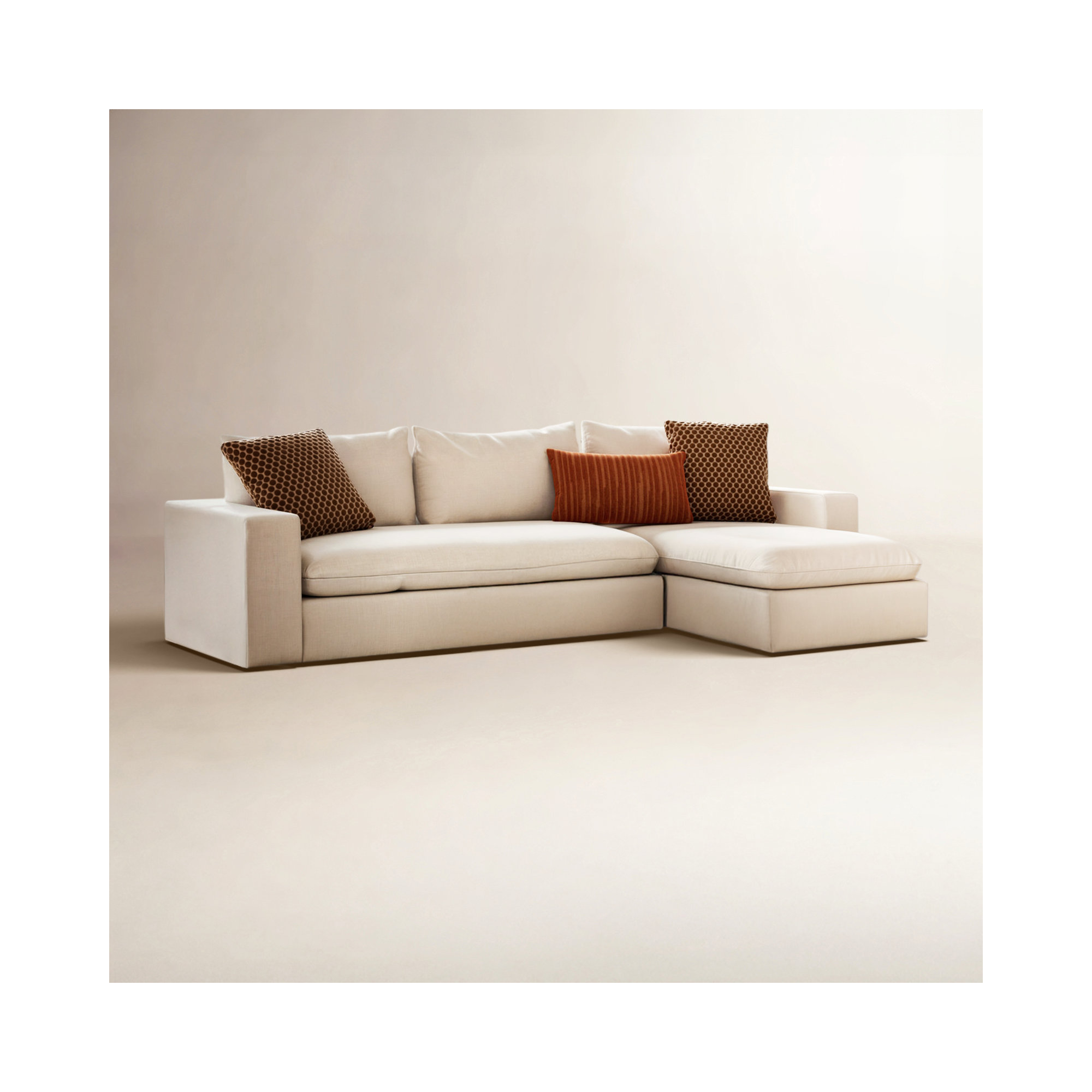 Jonie 115" 2-Piece Upholstered Chaise Sectional, Left Hand Facing, Monique Twine Textured Chenille