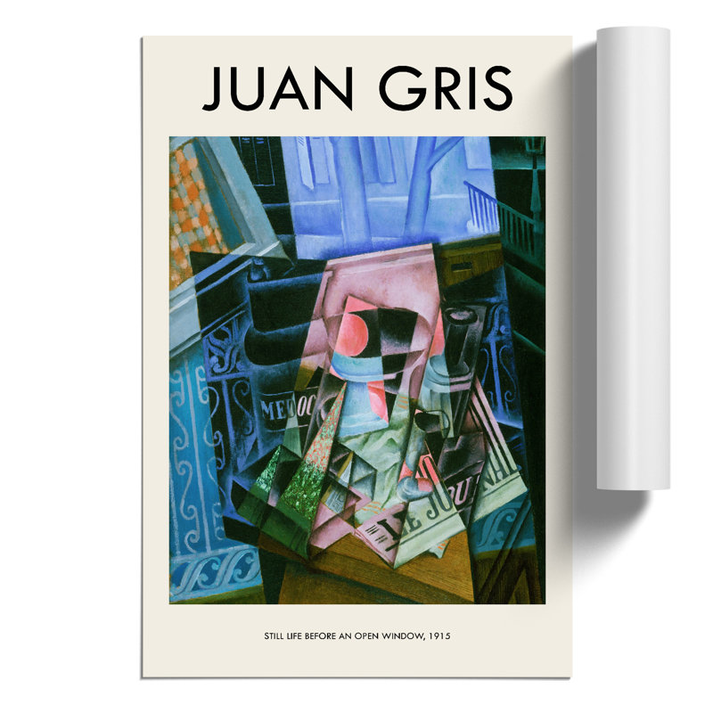 An Open Window by Juan Gris - No Frame Painting, 30cm H x 21cm W x 0.1cm D