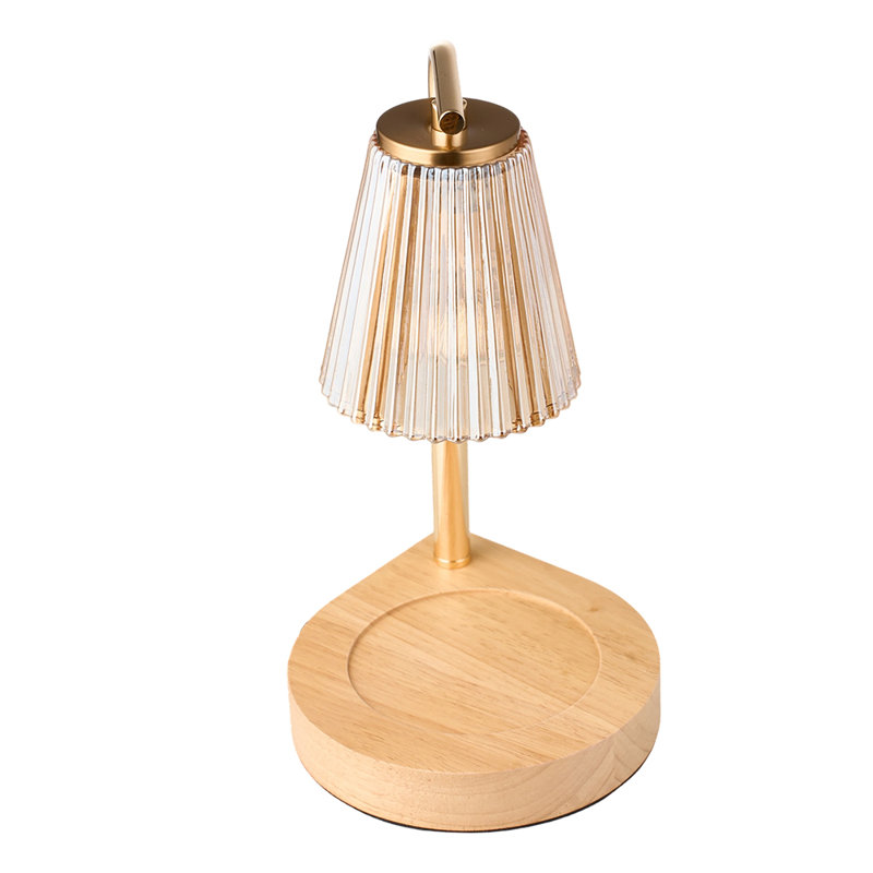 Wood USB Table Lamp