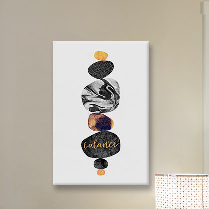 « balance », impression sur toile tendue, H 12 po x l 8 po x P 0,75 po