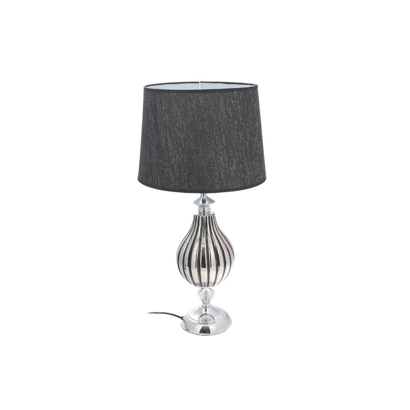 Lampe de table en céramique avec abat-jour, Noir