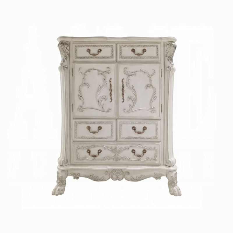 Ira 5 Drawer 42.6" W Gentlemens Chest, Bone White