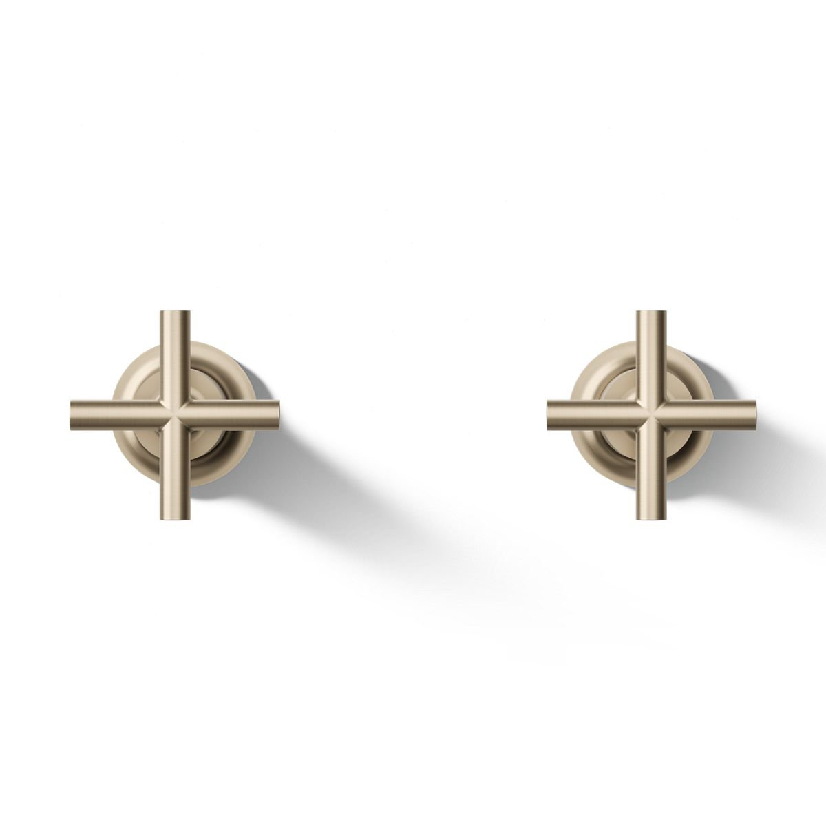 Purist High-Flow Bath Valve Trim with Cross Handle, Vibrant Brushed Bronze