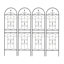 Ensemble de 2 treillis de jardin en métal 71 po x 19,7 po antirouille pour plantes grimpantes-1702831431