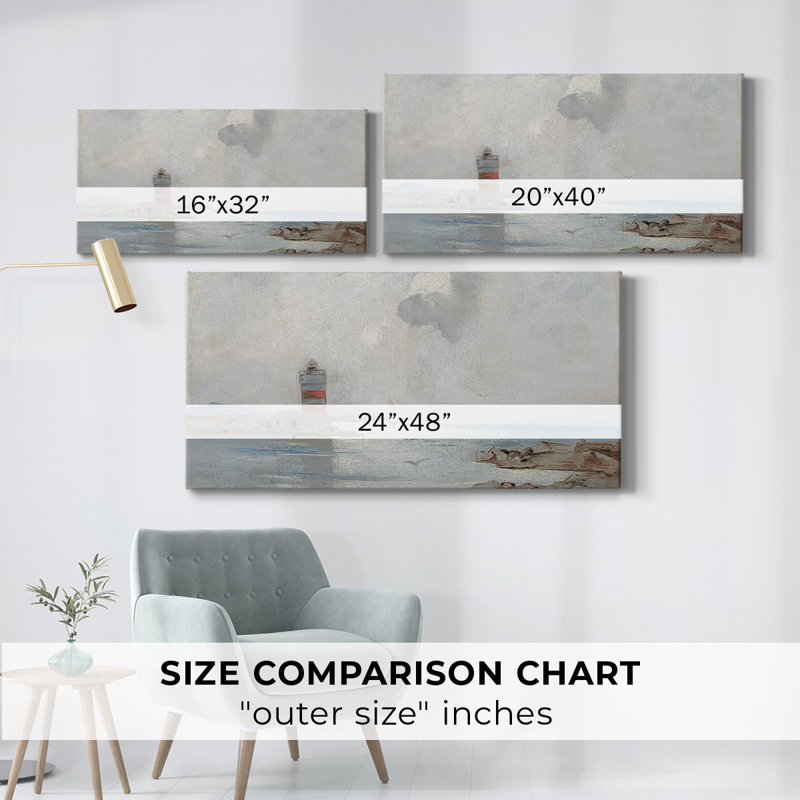 Série paysage - DCXCIV - Toile tendue avec châssis - Prêt à accrocher, H 16 po x l 32 po
