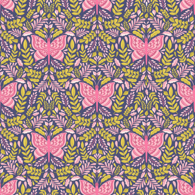 " Butterfly And Plant Pattern " by Arina-Ulyasheva