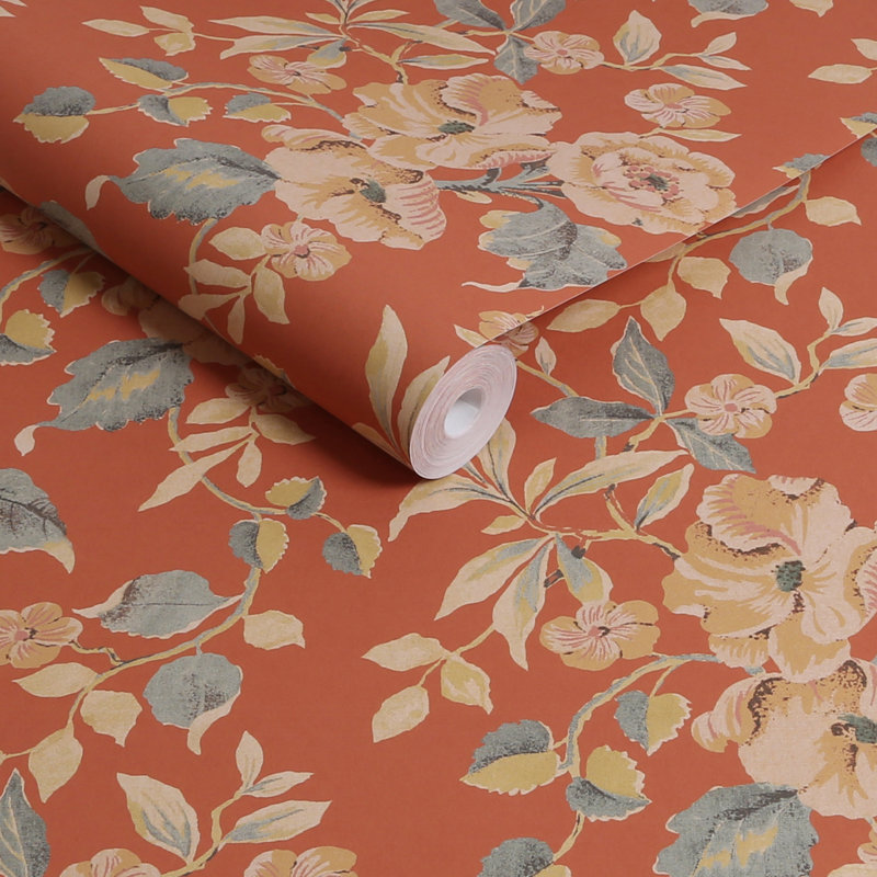 Papier peint Laura Ashley Alyworth, Rouge