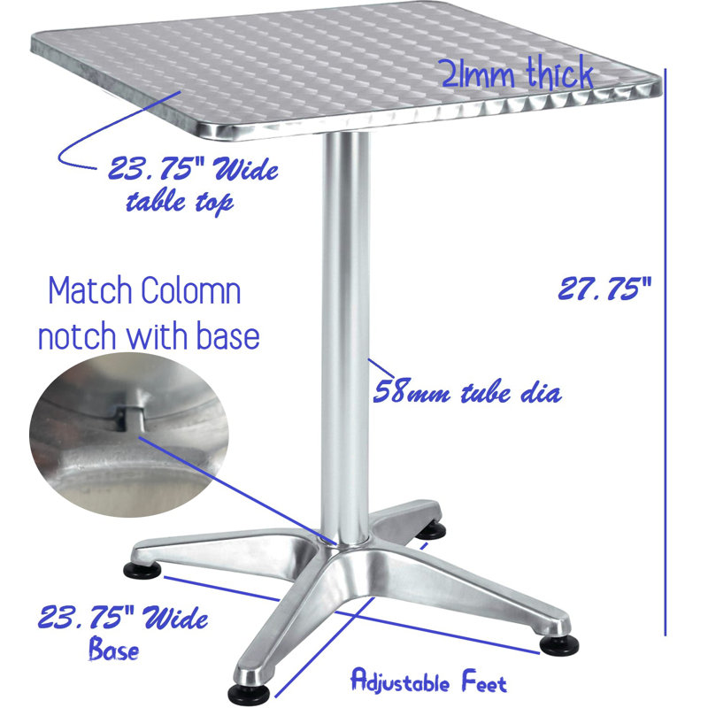 Demkowski Square Outdoor Bistro Table , 24 " W 24 " D