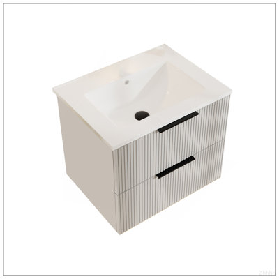 24 Inch Gray Bathroom Vanity without Sink