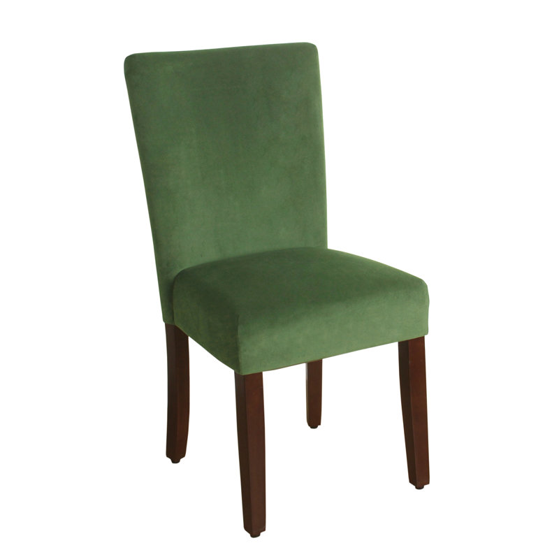 Chaise parsons Arline, Velours performance vert forêt Bella