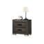 Table de chevet en bois 22 po avec 2 tiroirs Semih, gris foncé