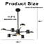 10 - Light LED Sputnik Modern Linear Chandelier