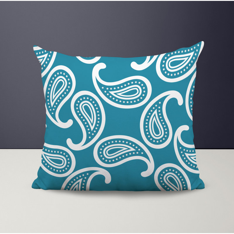 Housse et insert de coussin décoratif en polyester, L 19 po x H 19 po, Turquoise