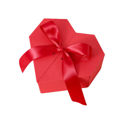 Open Door Ribbon Bow Heart Shaped Gift Box Wedding Accompaniment Gift Box Holiday Cosmetic Gift Box