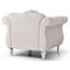 Élégant fauteuil transitionnel évasé ivoire