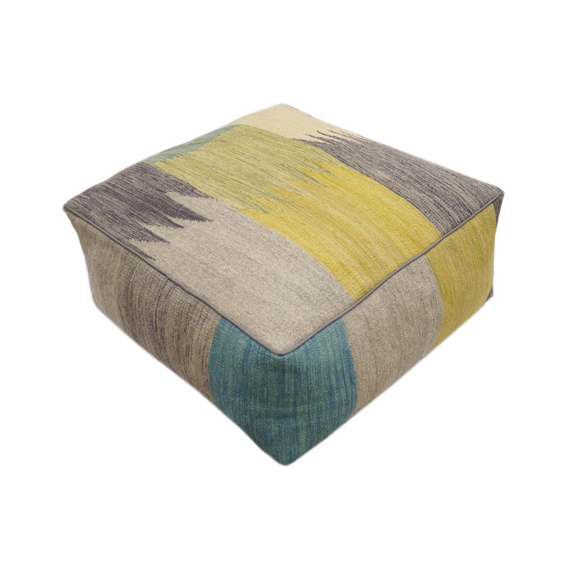Patchwork Wool Blend Reversible Throw Pillow
