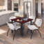 Plateau de table Kee Square, 4 chaises empilables-1810362211-1843066368-1843066371