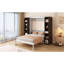 Grand lit escamotable mural avec portes de rangement-650650348