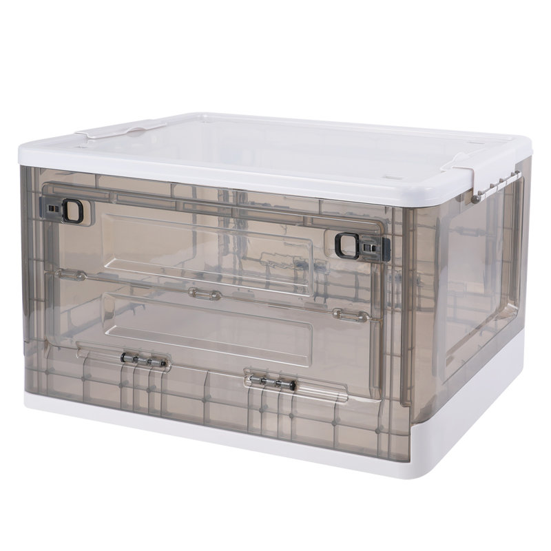Plastic Collapsible Storage Box Set, White