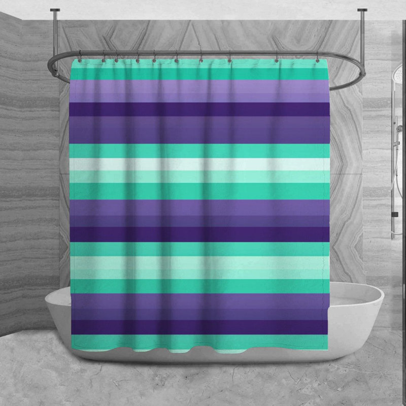 Yasley Striped Shower Curtain, 73" H x 70" W