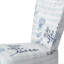 Chaise d'appoint décorative à motif en velours blanc et bleu
