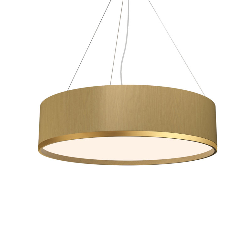 Pendant Accord Cylindrical, 7.48" H x 31.5" W x 31.5" D, Organic Gold