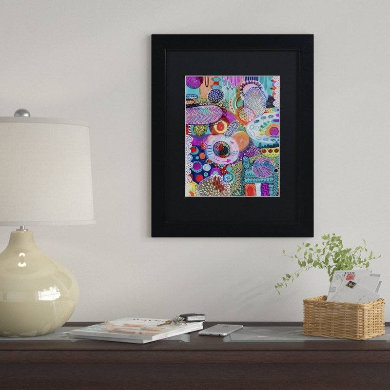 « creation », impression encadrée, H 20 po x l 16 po x P 0,5 po, Cadre brun, Noir