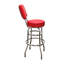 Tabouret de bar rotatif à dossier double avec anneaux Retro Home-10955879