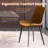Maxwell Modern Dining Chairs Set, Upholstered PU Leather Kitchen Side Chairs with Metal Legs-1471902484