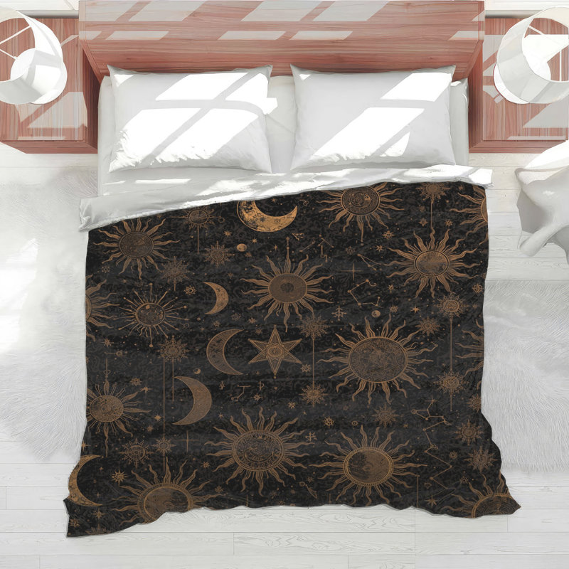 Celestial Sun Moon Pattern Comforter, Twin Extra Long