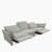 Emilio 116.14" Modular Power Inclining Sofa Sofa with headrest, stain-resistant Corduroy fabric, 5-zone lumbar support
