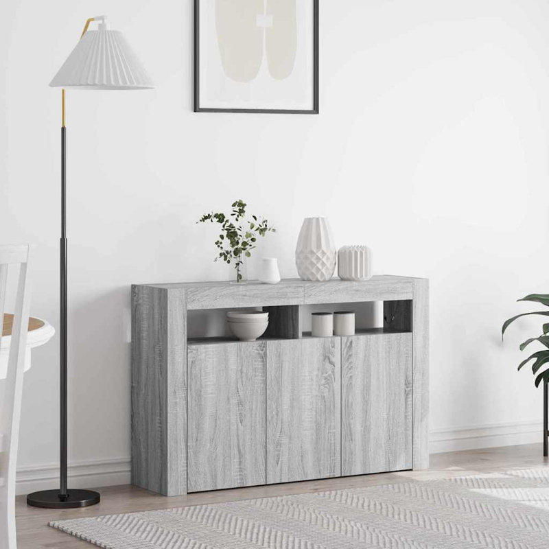 Sideboard 116 X 30 X 75 Cm Engineered Wood, Grey Sonoma