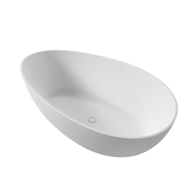 63'' x 37.5'' Soaking Solid Surface Bathtub