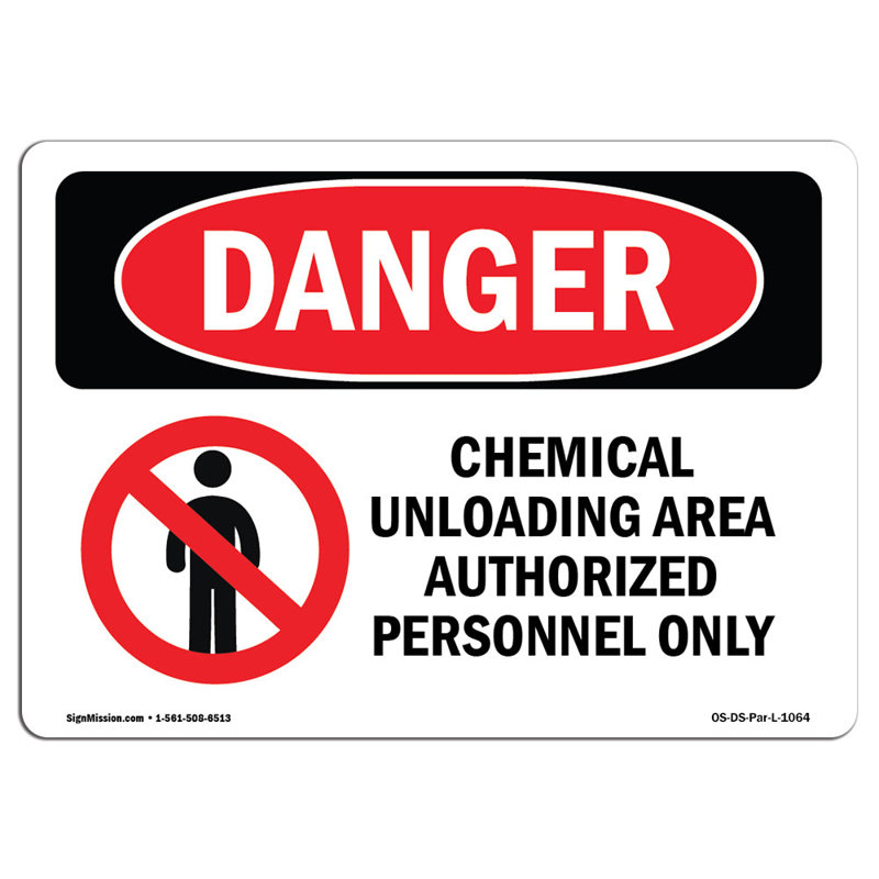 Signe de danger, H 18 po x l 24 po x P 0,1 po