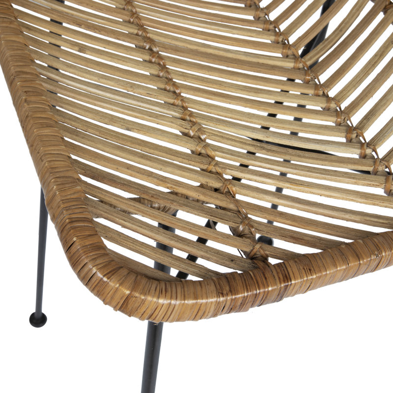 Tabouret de bar de 28 po Avenley, Naturel/noir