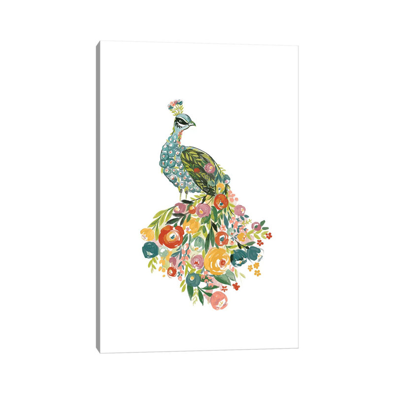Floral Flight by Loni Harris - Print on Canvas, Wrapped Canvas, 101.6cm H x 66.04cm W x 1.91cm D