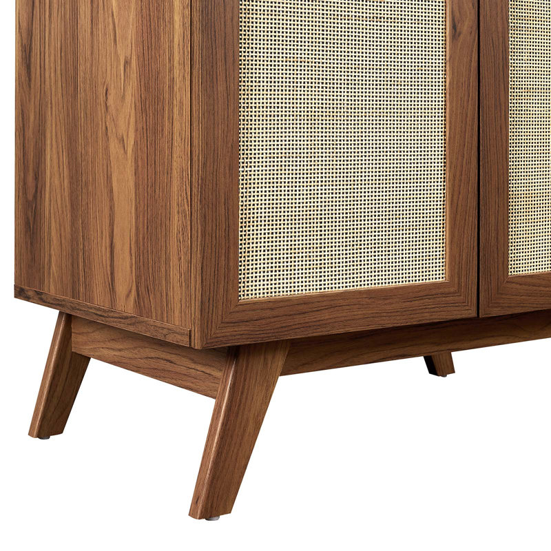 Modway Soma 30'' Free Standing Single Bathroom Vanity with Manufactured Wood Top, Walnut, White