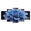 Monochromes noir et bleu Dahlia Bloom - ensemble d'art sur toile Dahlia