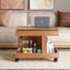 360°Rotating End Table with Wheels