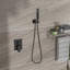 Système de double pomme de douche - fixation murale carrée de 10 pouces, tête en bronze huilé,-124566242