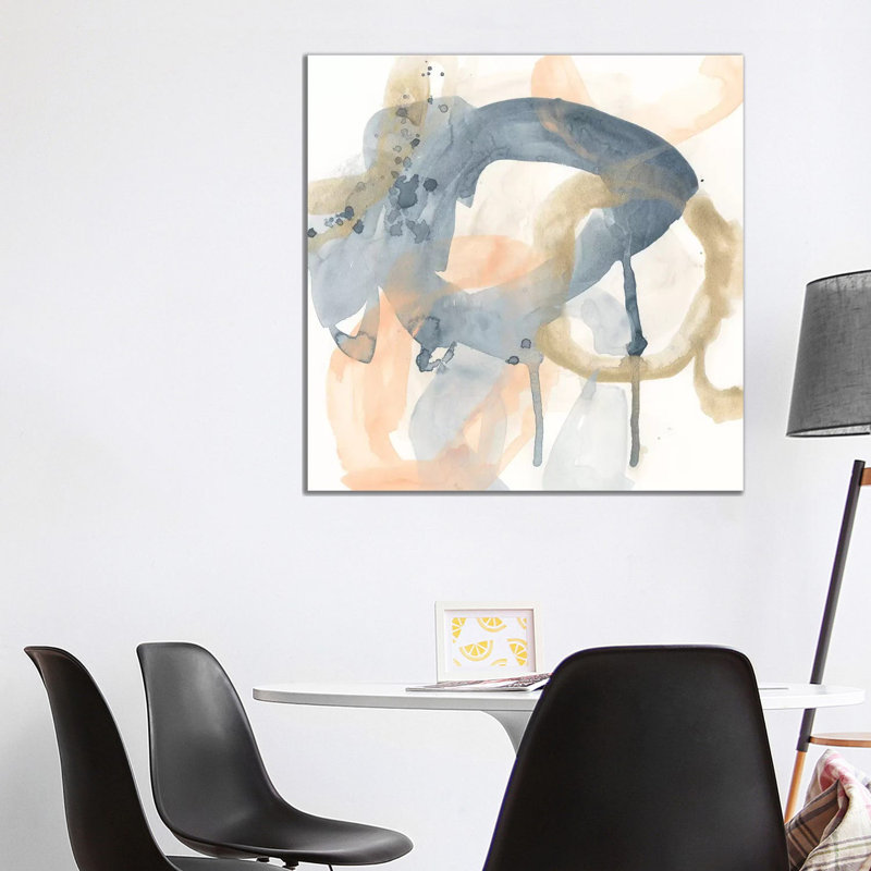 Liquid Blueprint V by June Erica Vess - Wrapped Canvas Gallery-Wrapped Canvas Giclée, 93.98 cm H x 93.98 cm W