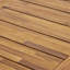 Table de salle à manger d'extérieur en bois d'acacia de 69 po, finition sablée naturelle