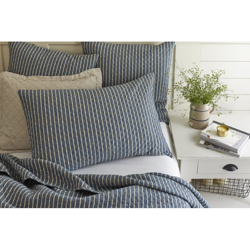 Hayslip Indigo Standard Sham, King, Indigo