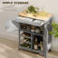 Solid Wood Kitchen Cart