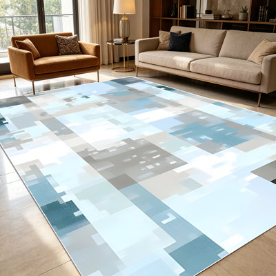Tapis abstraits géométriques discrets de 1 pièce pour salon, doux et confortables, adaptés à toutes les saisons, faciles à entretenir, lavables à la machine, adaptés à la salle à manger, à la chambre à coucher, au vestibule, à la cuisine, au patio, à la maison ou à l'extérieur.