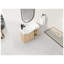 Meuble-lavabo mural 26 po avec lavabo en céramique blanche au fini chêne