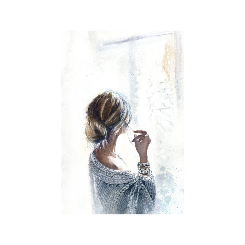 By The Window - Wrapped Canvas Painting, 66.04 cm H x 45.72 cm W x 1.91 cm D