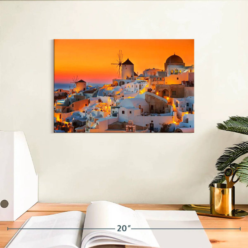 Sebbie Oia Sunset, 8" H x 12" W
