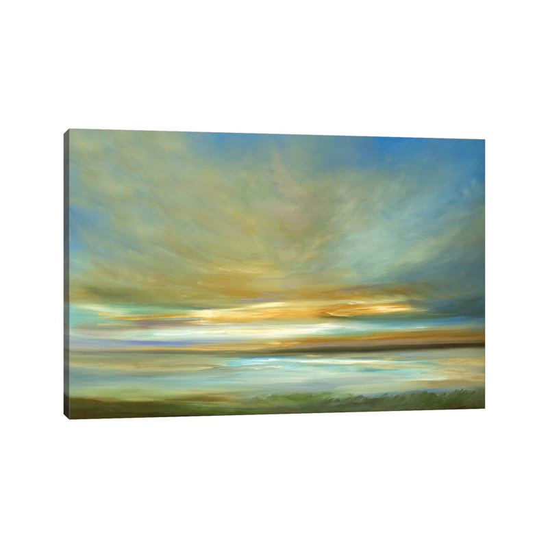 Light On The Dunes by Sheila Finch - Painting on Canvas, 20.32 cm H x 30.48 cm W, Wrapped Canvas