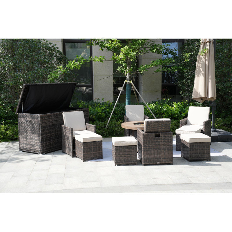 Areefa 8 - Person Patio Conversation Set with Cushions